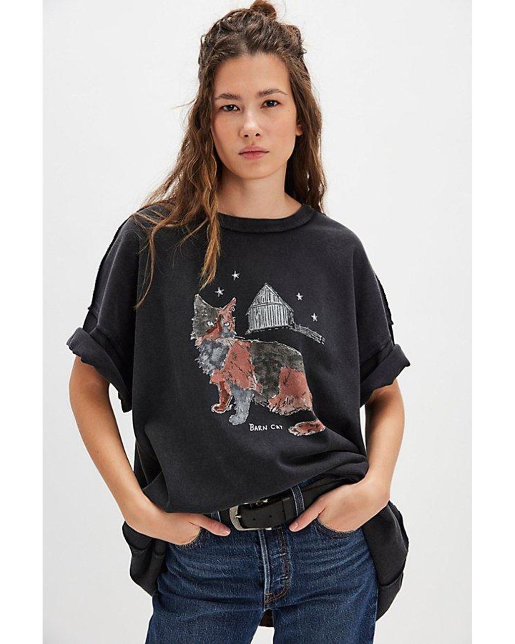 Free People Blue Farm Friends Tee