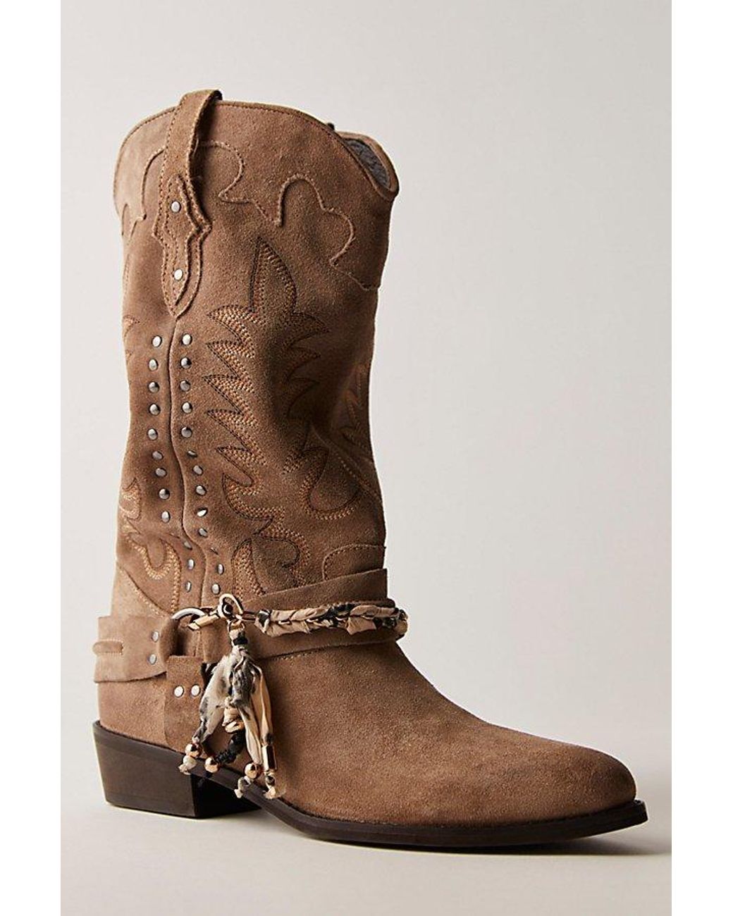 Free People Brown Braided Boot Swag
