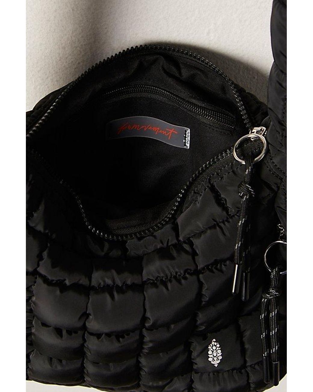 Fp Movement Black Quilted Baby Carryall Sling Bag