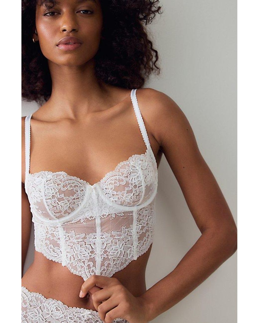 Skarlett Blue Black Captivate Lace Cropped Corset Cami