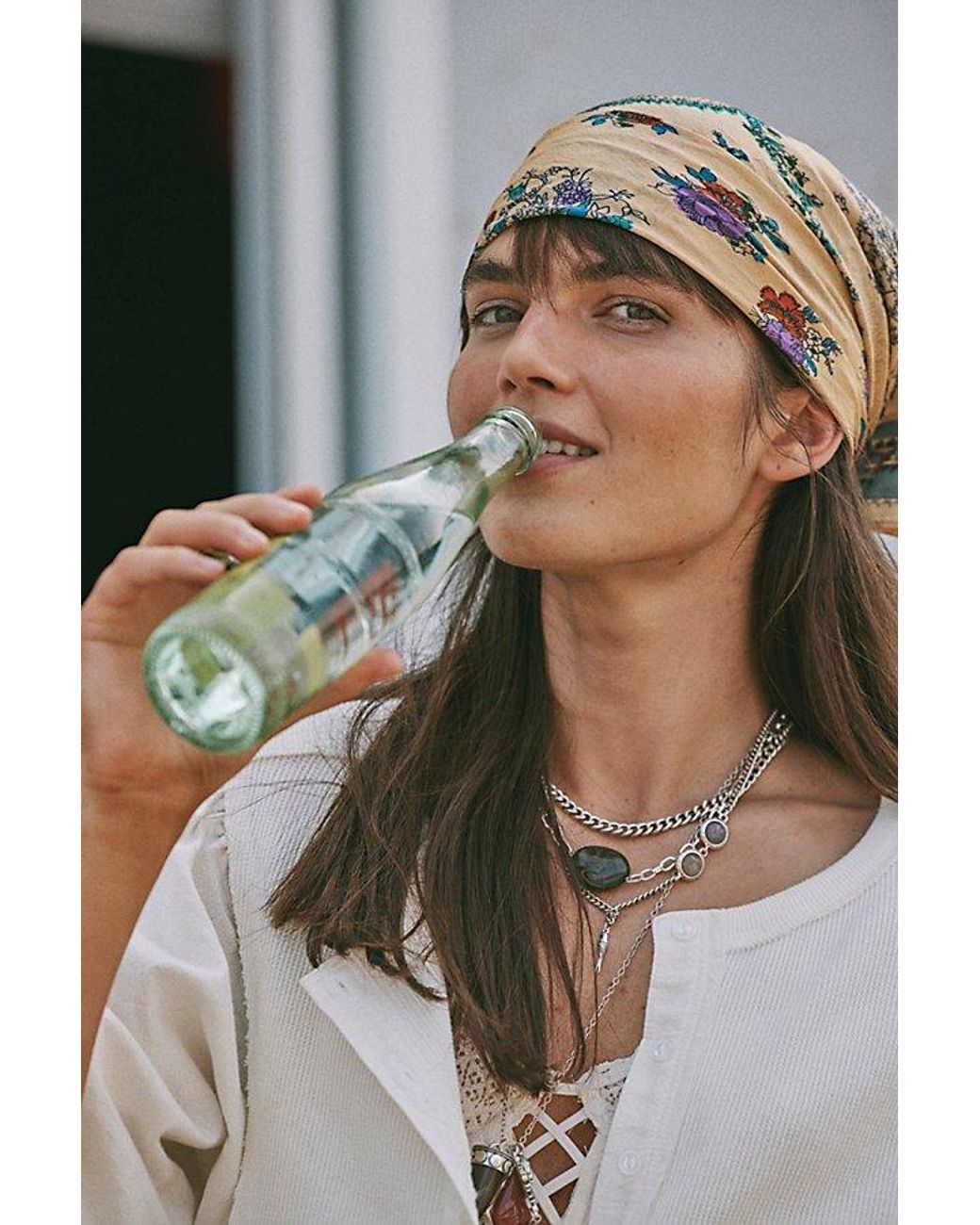 Free People Multicolor So Silk Printed Bandana