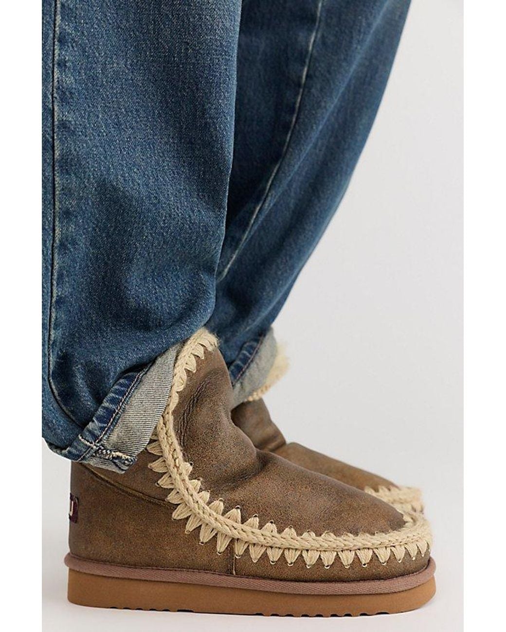 Mou Blue Leather Glacier Boots