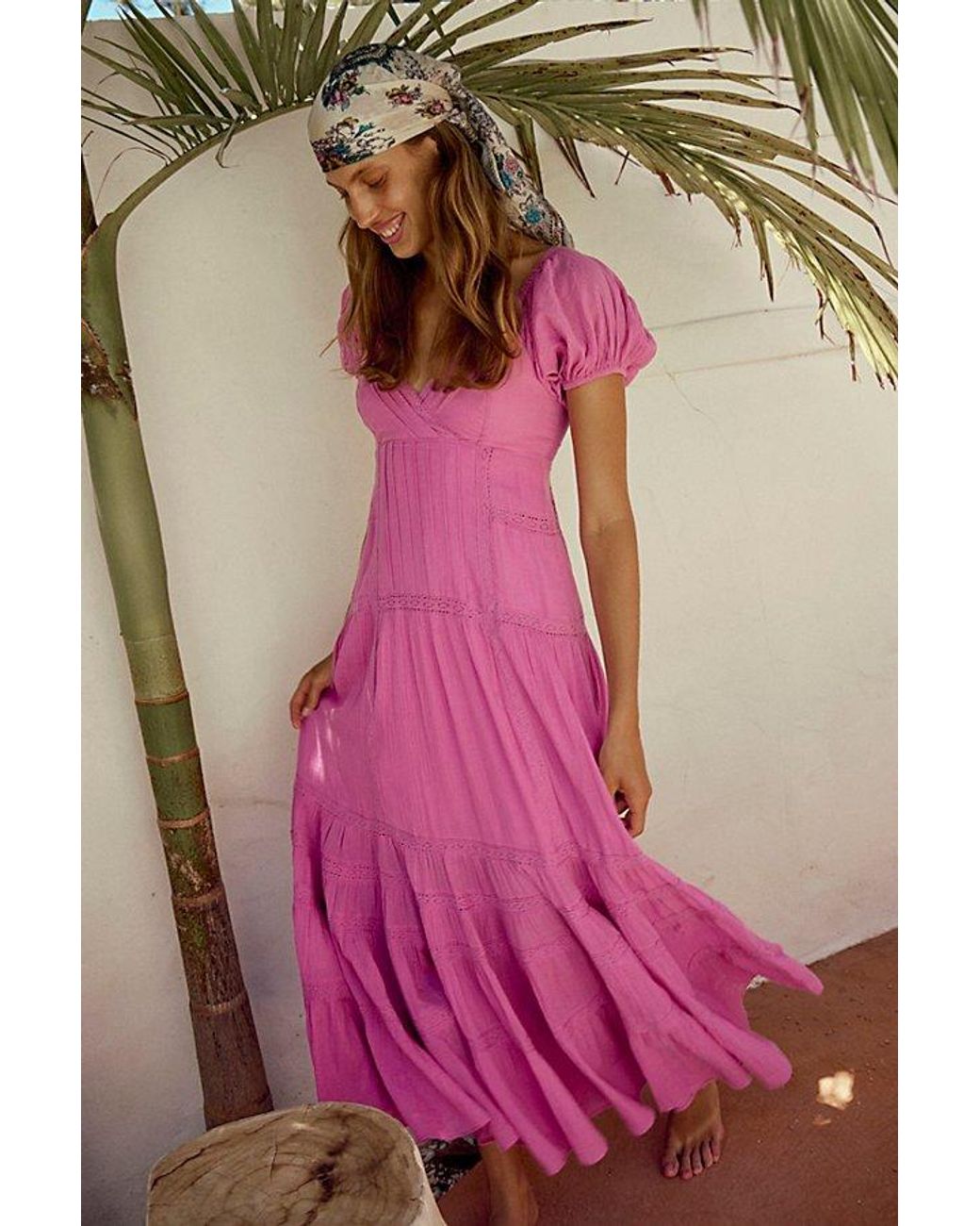 free-est Pink Aura Maxi Dress By