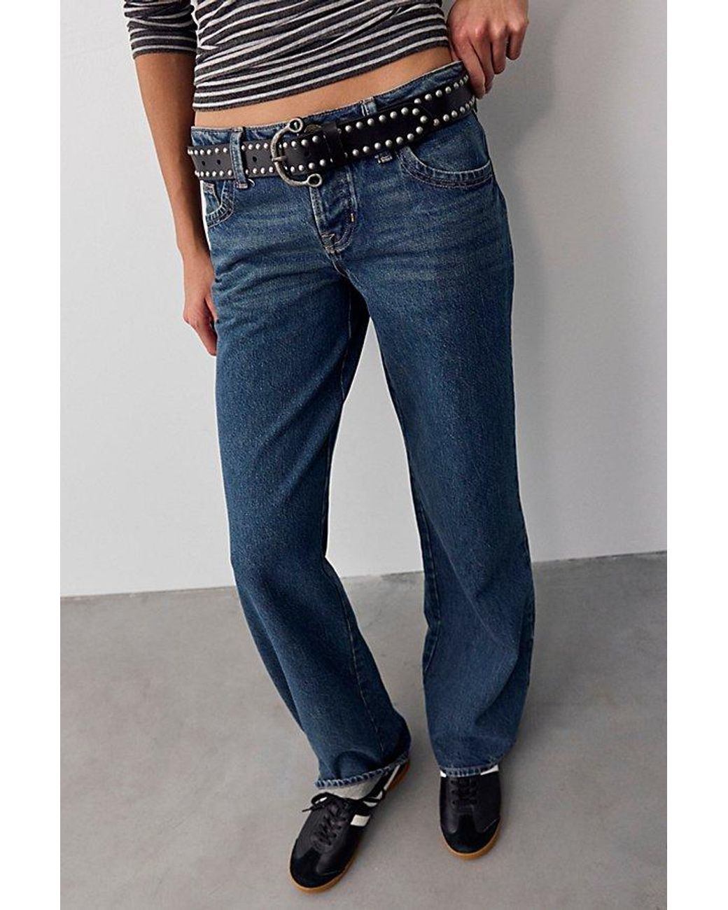 Free People Blue We The Free Tennessee Low-Rise Boyfriend Jeans
