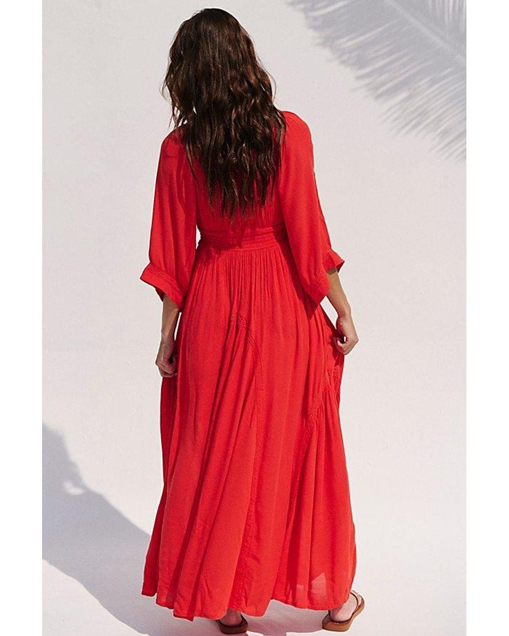 free-est Red Dixie Maxi Dress By