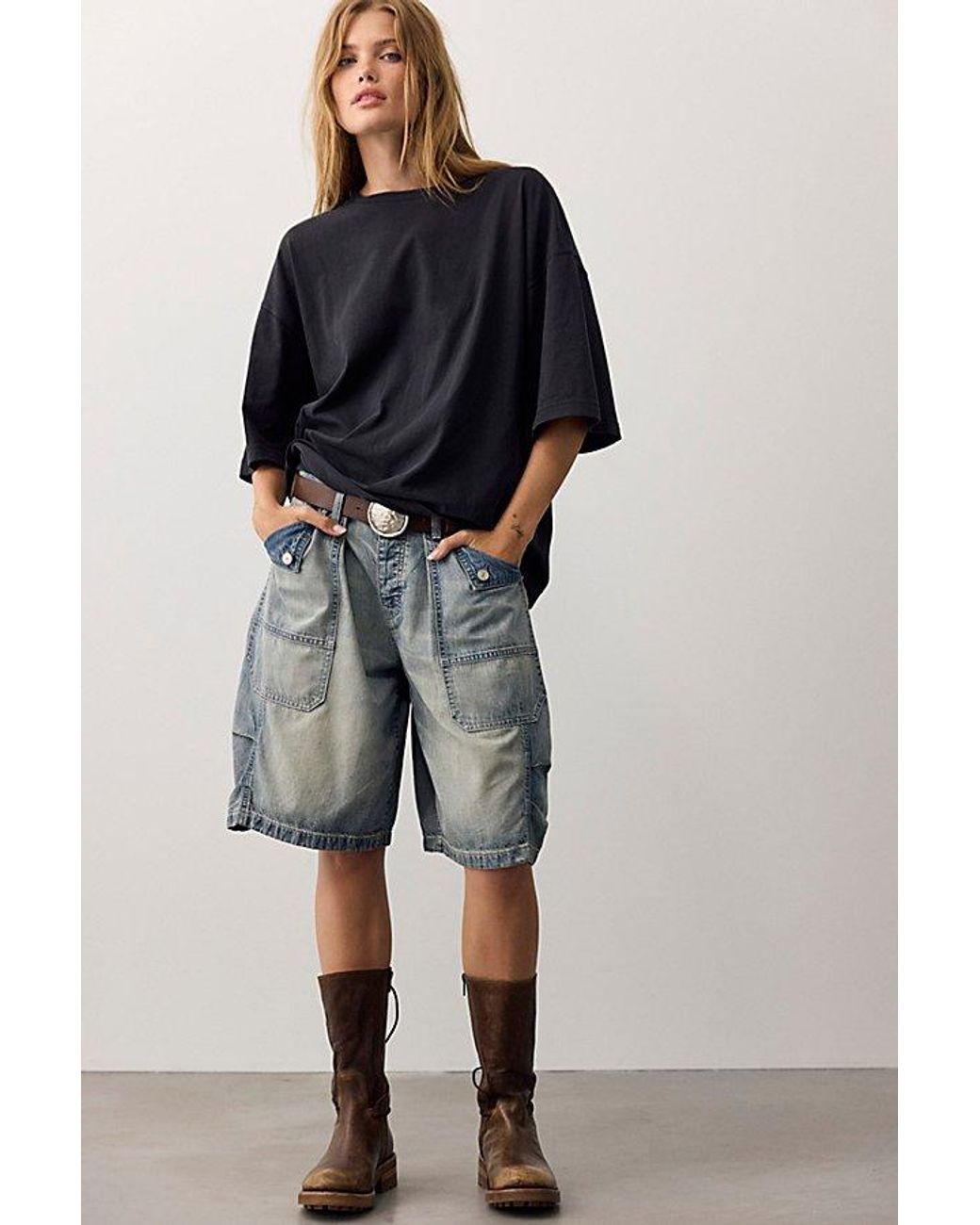 Free People Blue We The Free Perfect Oversized Tee