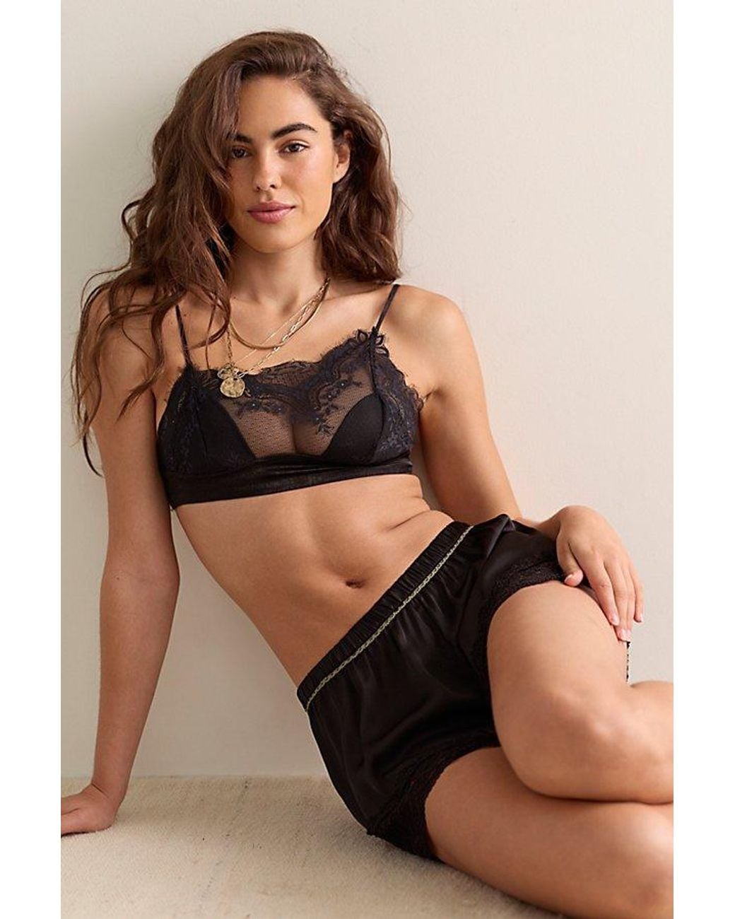 Intimately By Free People Black Nolita Asymmetrical Bralette By