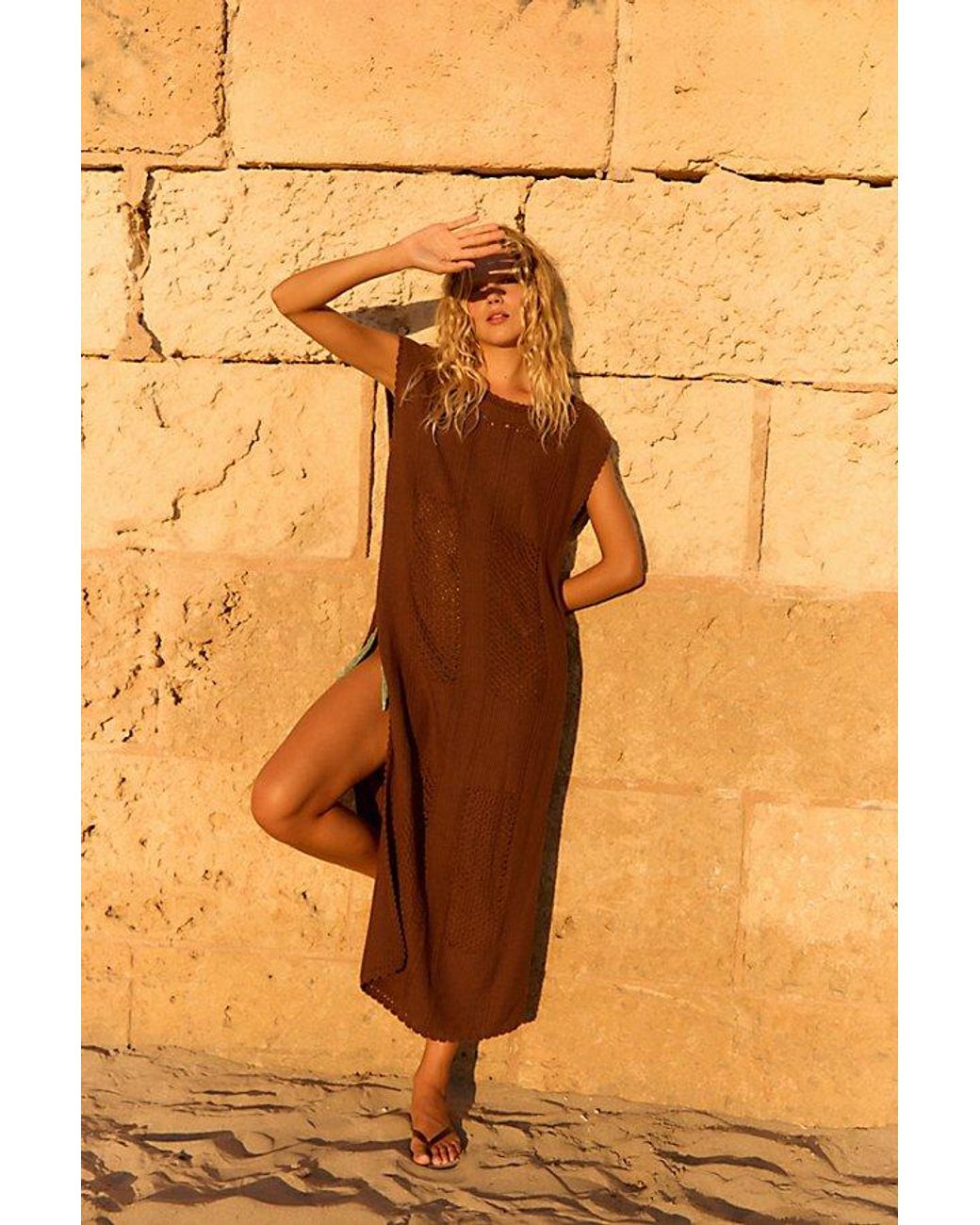 free-est Green Clair Fauxchet Midi Dress