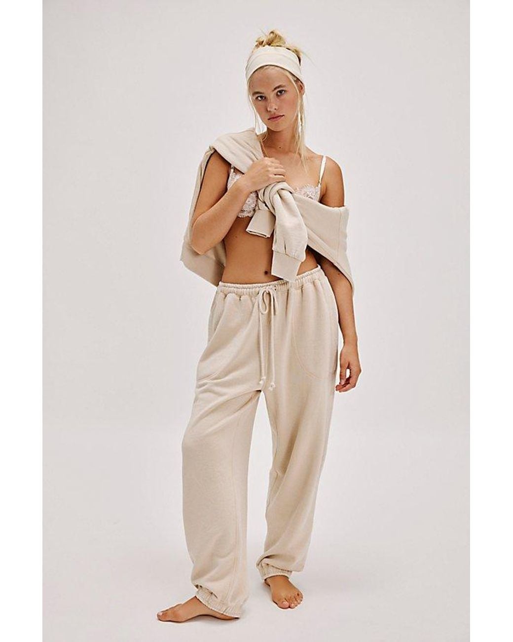 Intimately By Free People Natural Slow It Down Joggers