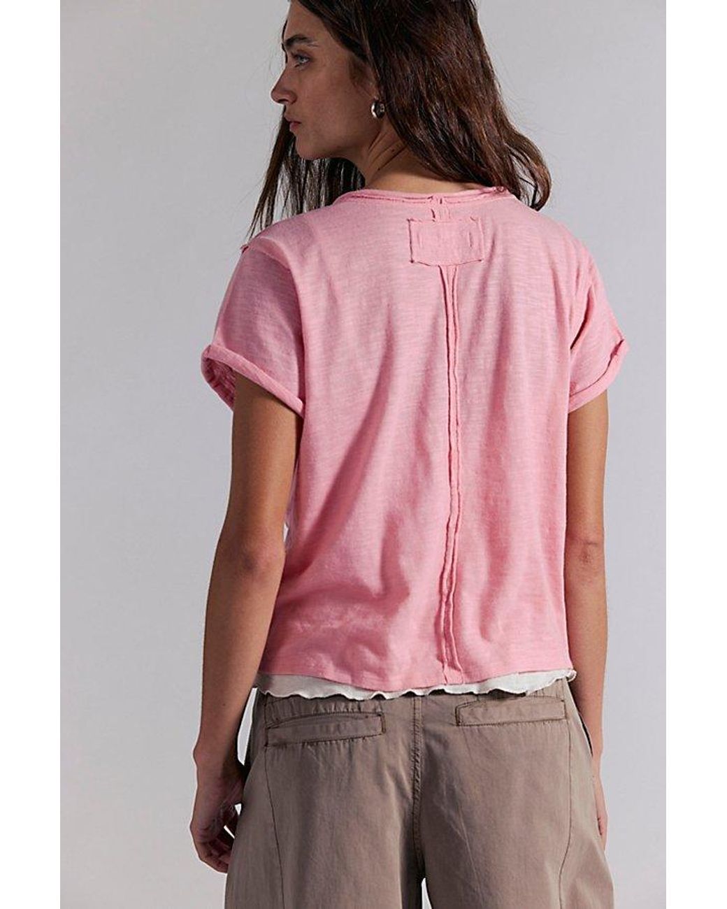Free People Pink Take 2 Tee