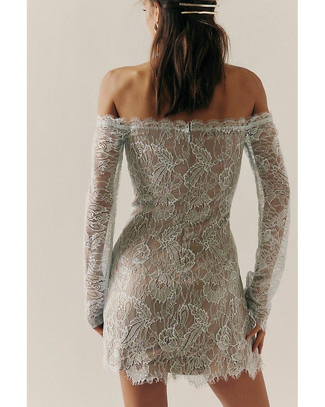 retrofete aino lace dress retrofete Aino Lace Dress in Ice Blue