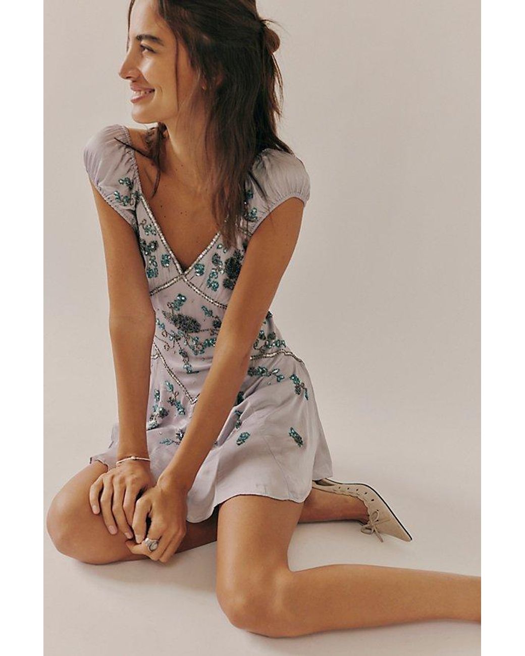 Bali Juliet Embroidered Mini Dress | Lyst