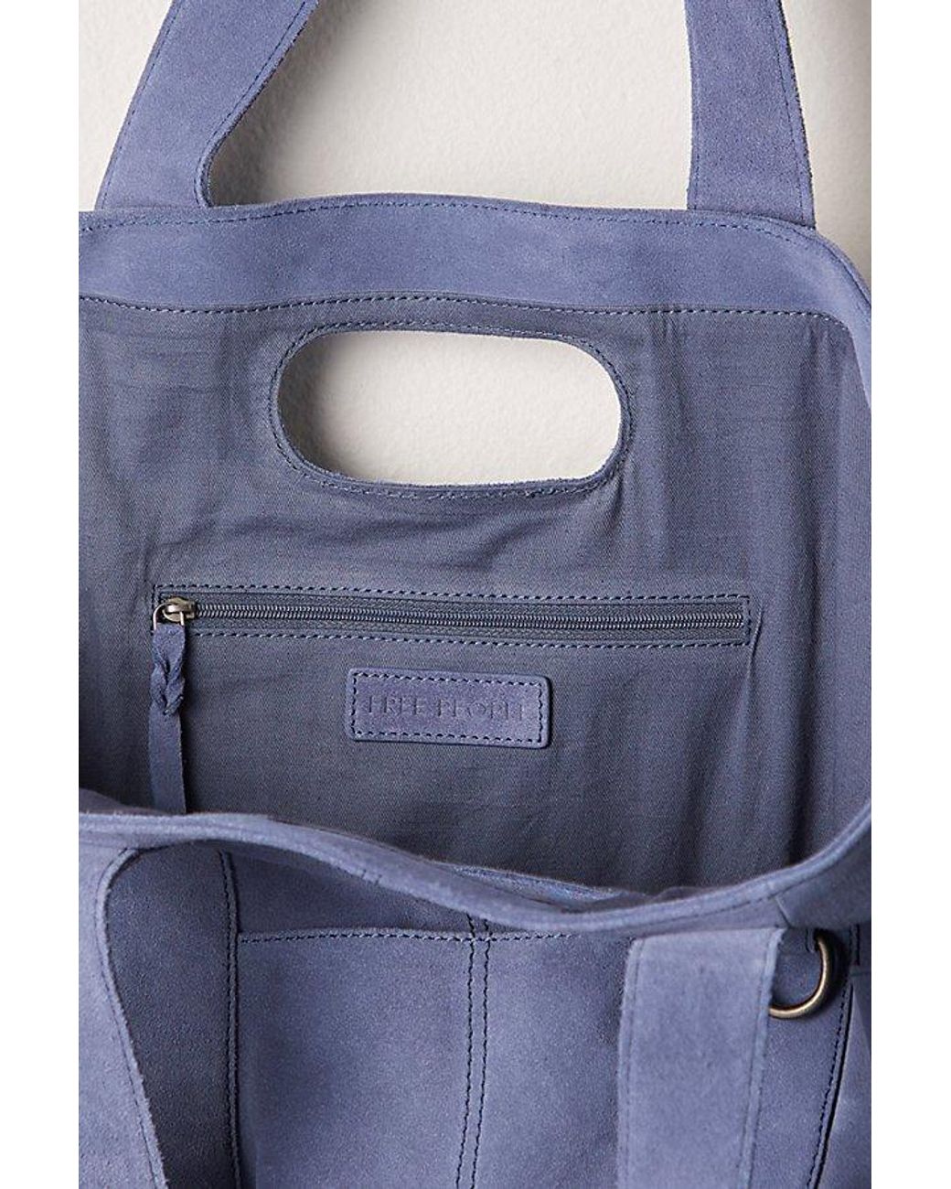 Free People Blue Suede Caravan Tote