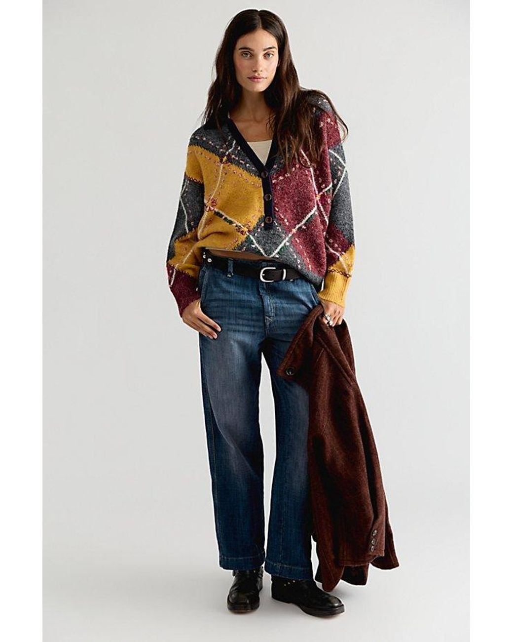 Free People Blue Marin Mended Henley