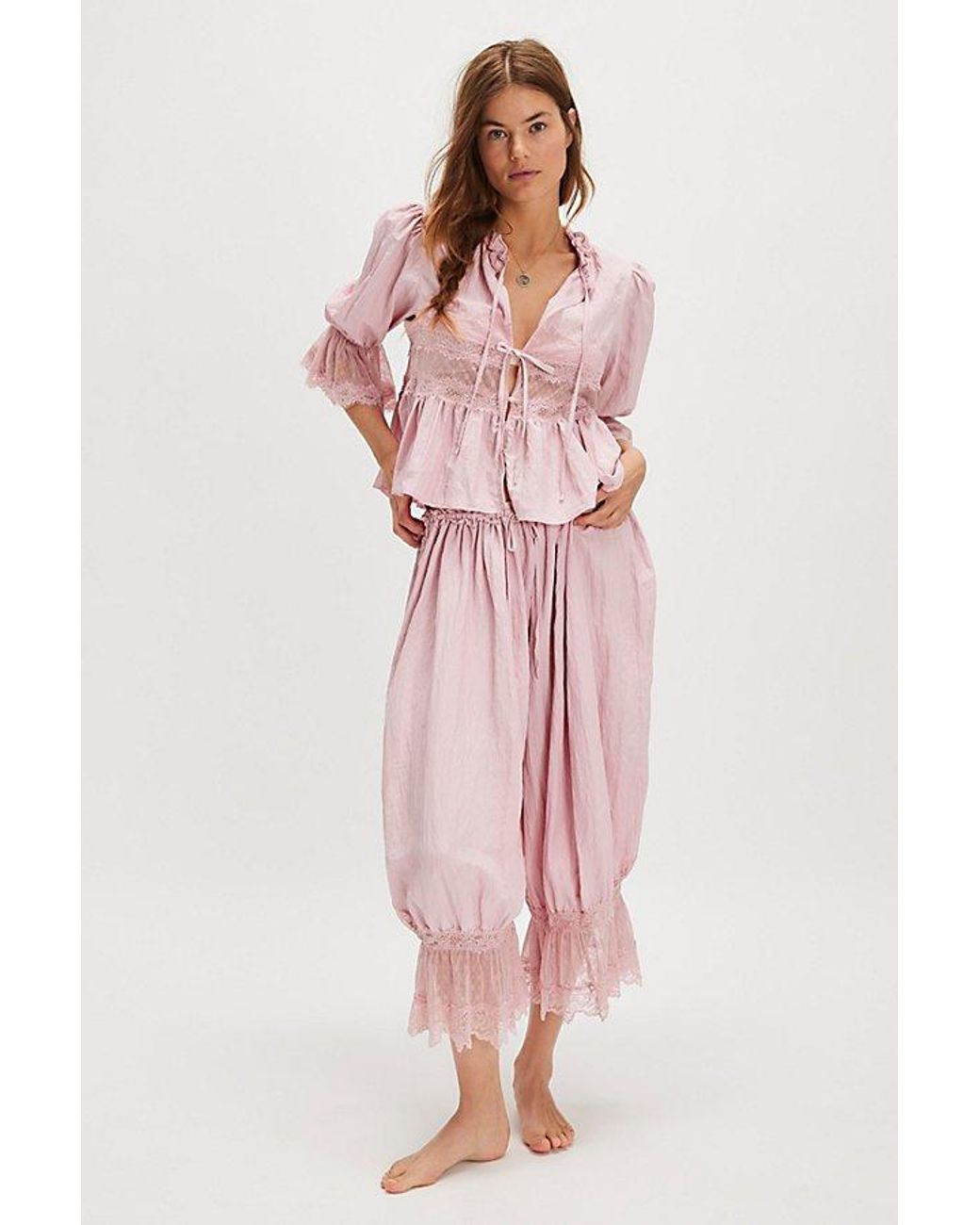 Free People Forever Young Bed Jacket in Pink | Lyst