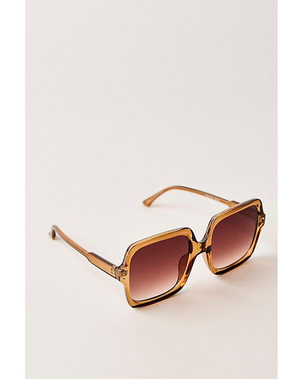 Free People Brown Wren Square Sunglasses