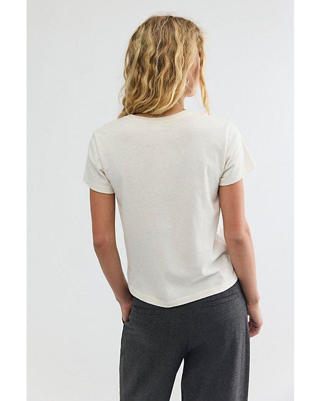 Re/done White Kiss Someone Classic Cotton Tee