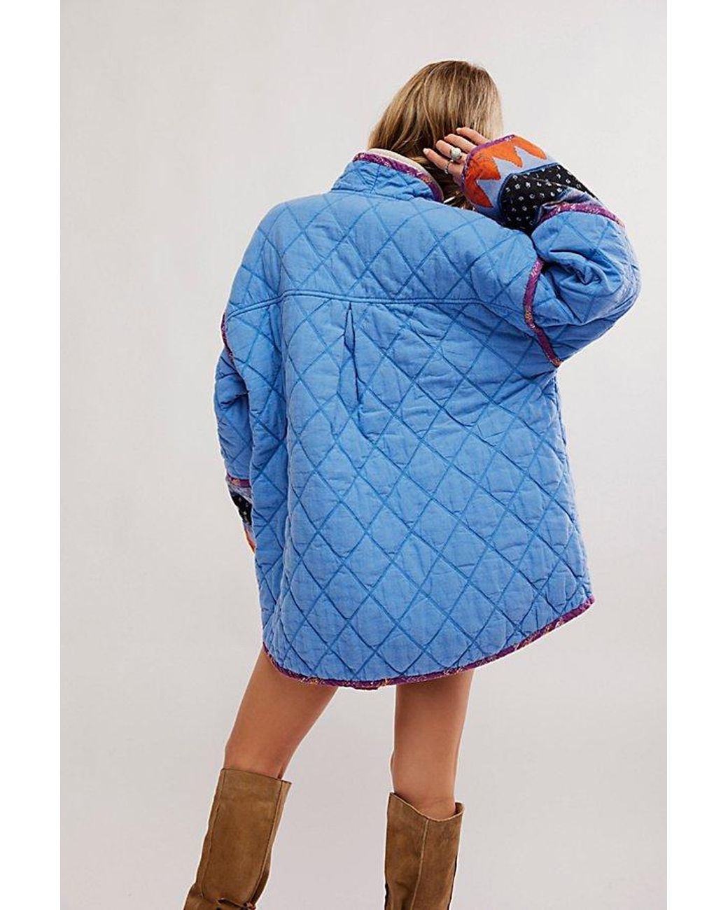 Free People Winnie Jacket in Blue | Lyst