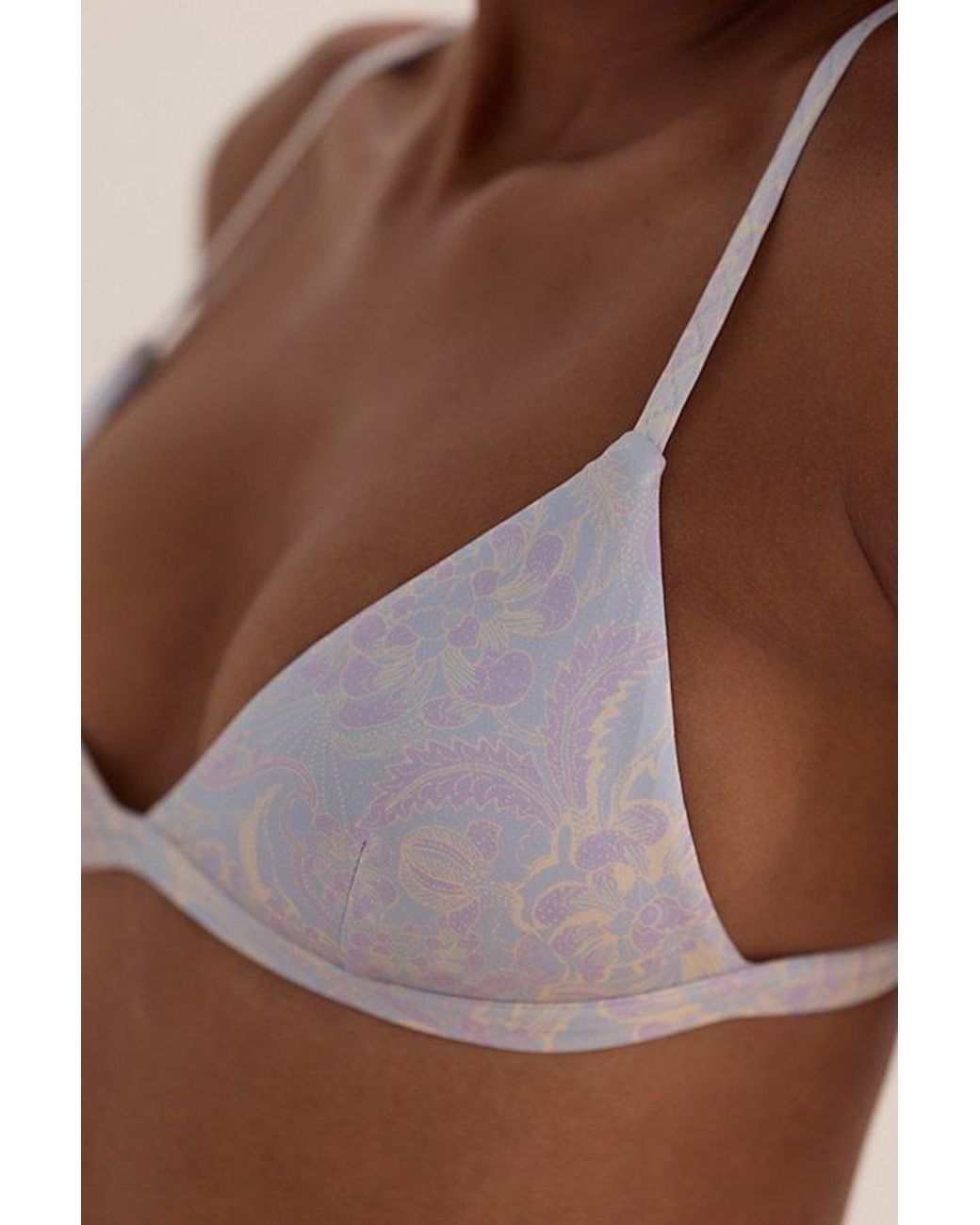 Intimately By Free People Multicolor Charlie Printed Microfiber Triangle Bralette By