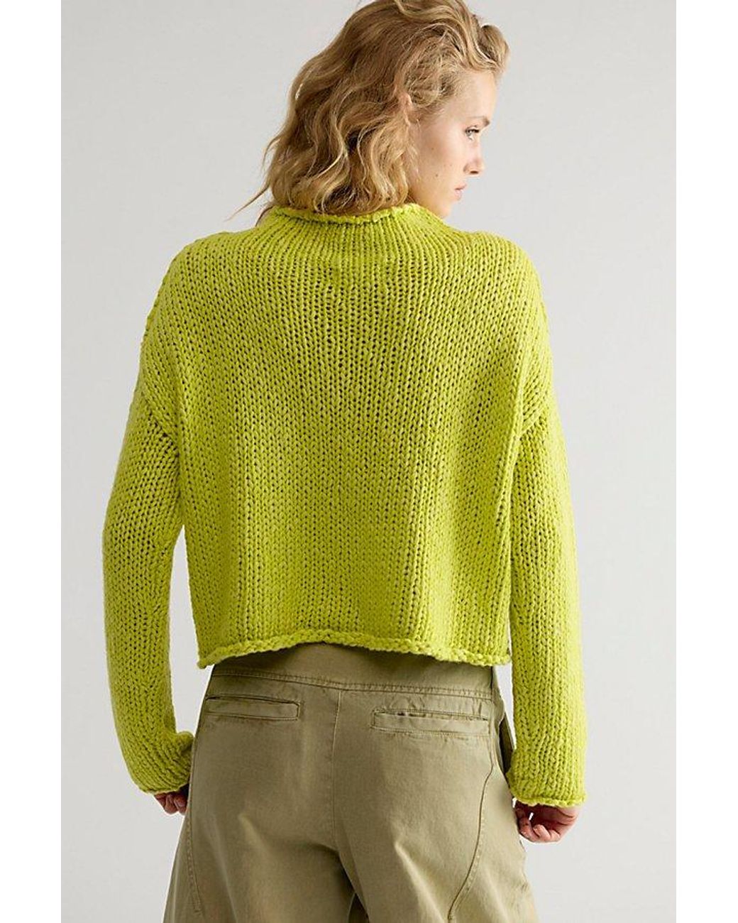 Free People Yellow Opal Rollneck Knit Sweater