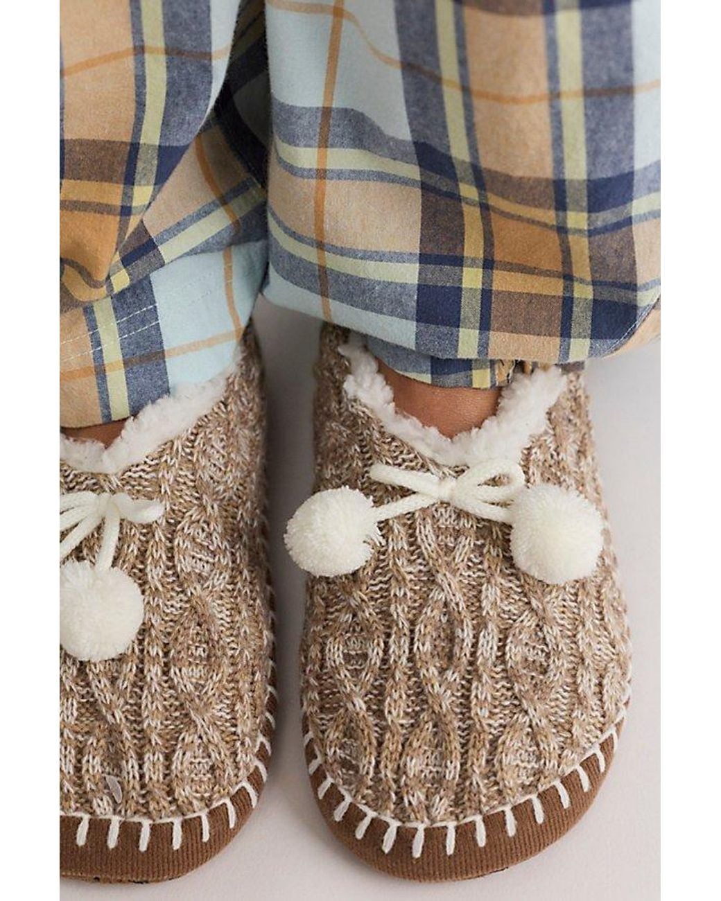 Muk Luks Blue Cozy Ballerina Slipper Socks