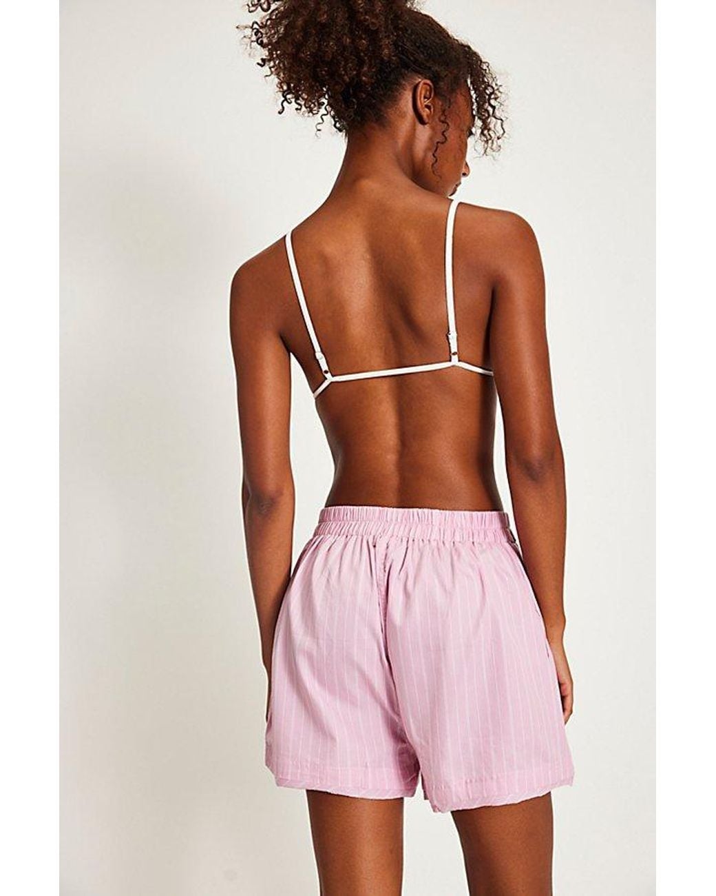 Free People Brown Day To Day Striped Boxers