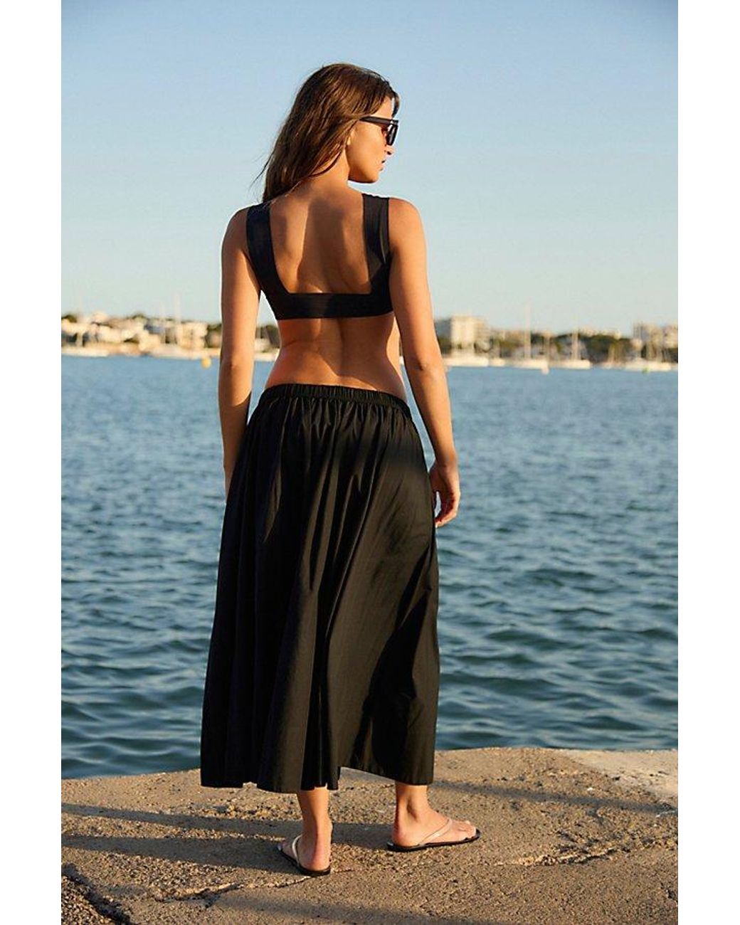 free-est Black Lowen Midi Skirt