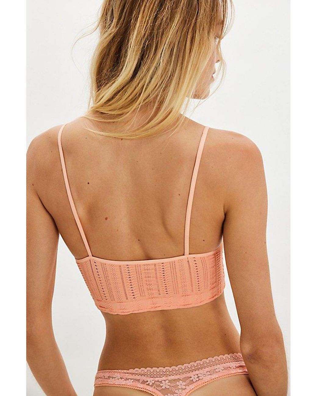 Intimately By Free People Brown Heirloom Seamless Longline V-Neck Bralette By