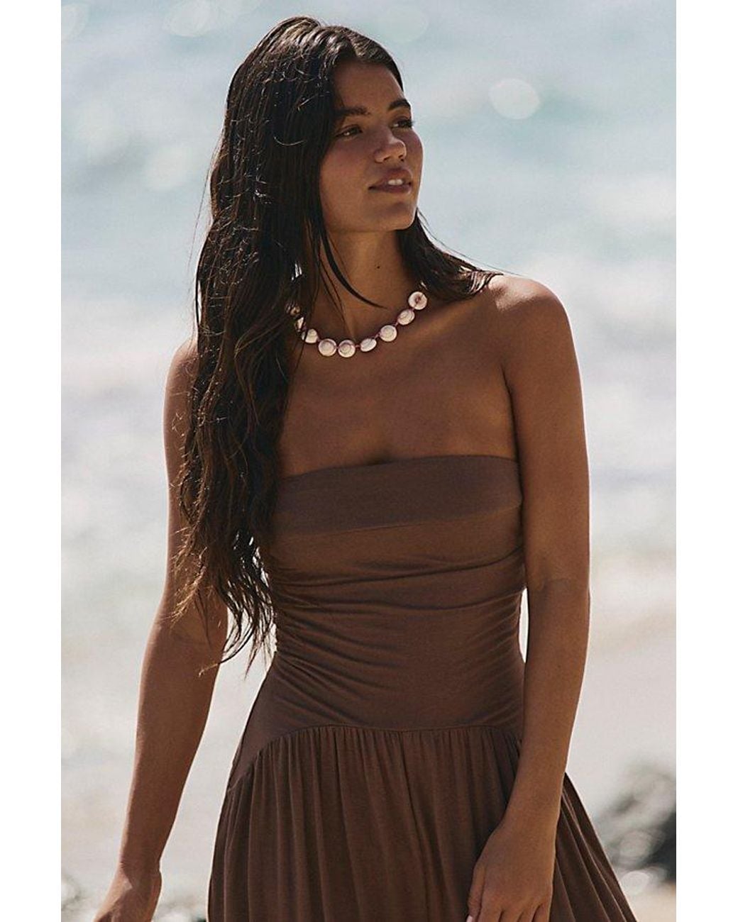 free-est Brown Mora Drop-Waist One-Piece By