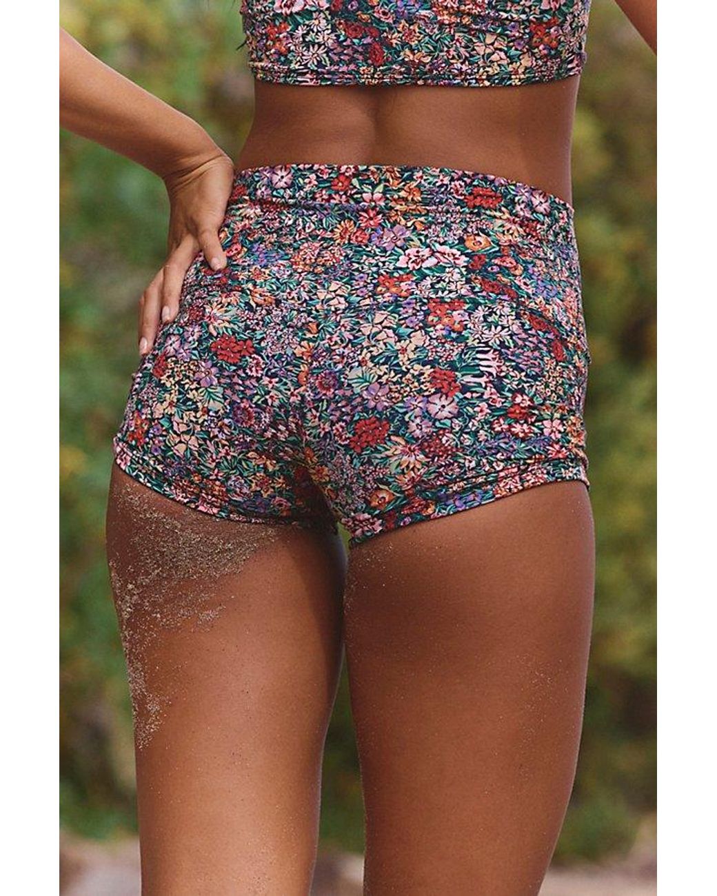 Montce Brown Montce Micro High-Waisted Boyshort Surf Bottoms