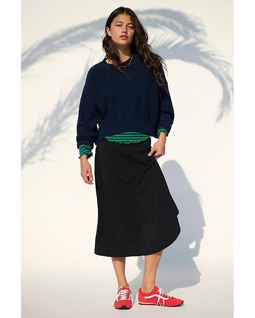 free-est Blue Sol Skirt Set By