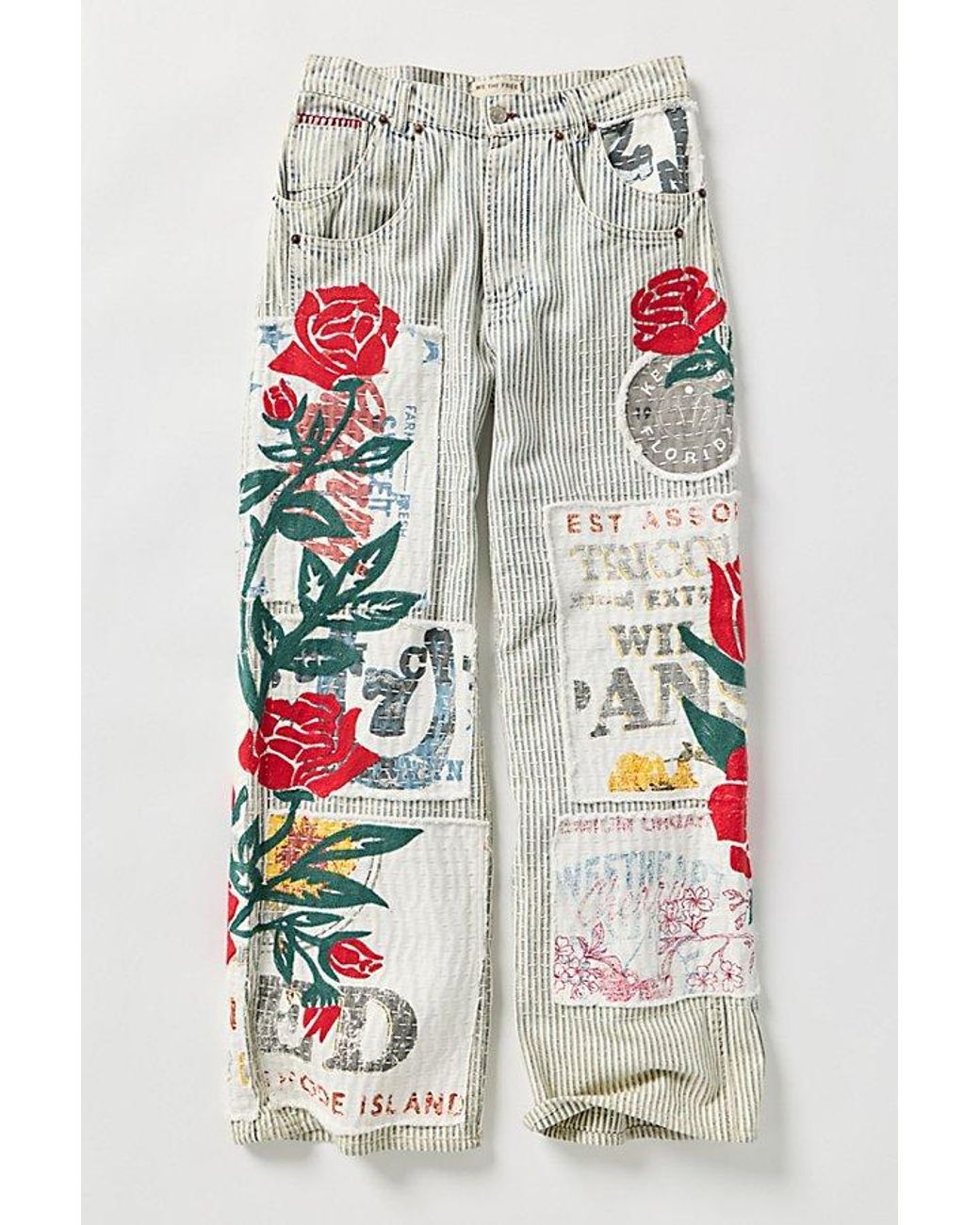 Free People Blue Lost And Found Boyfriend Jeans