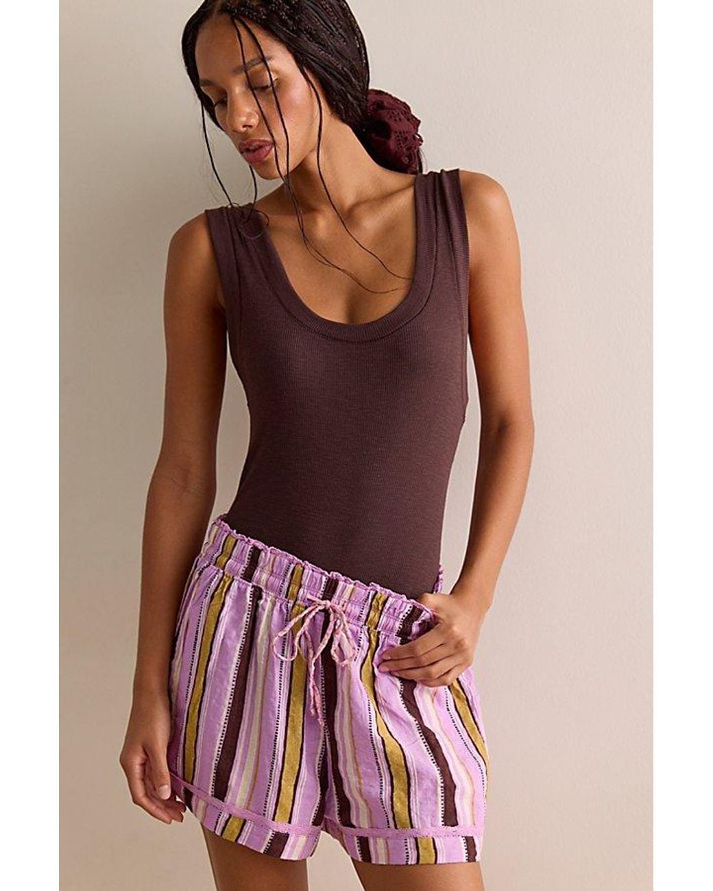 Intimately By Free People Red On Repeat Lounge Shorts By