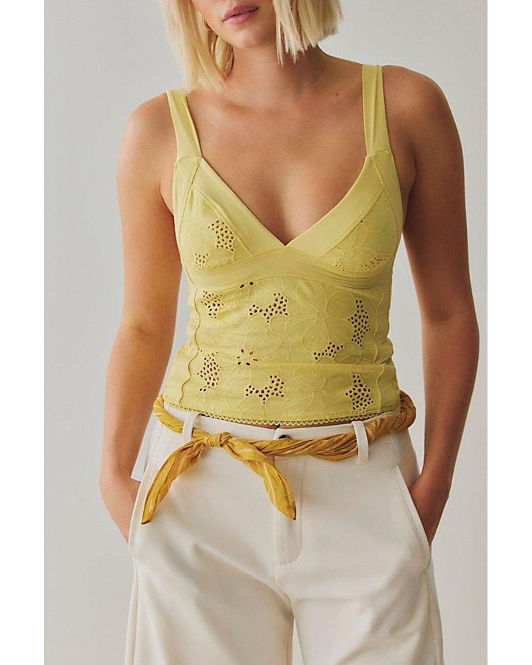 Intimately By Free People Green Ever Afternoon Triangle Cami By