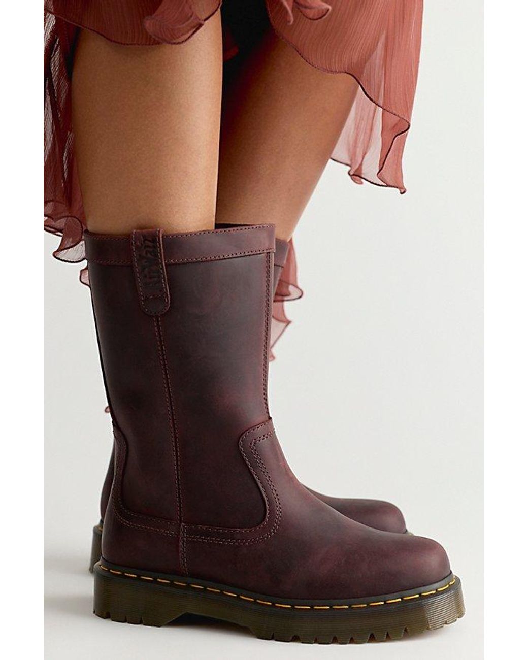 Dr. Martens Red Anistone Pull-On Boots Shoe