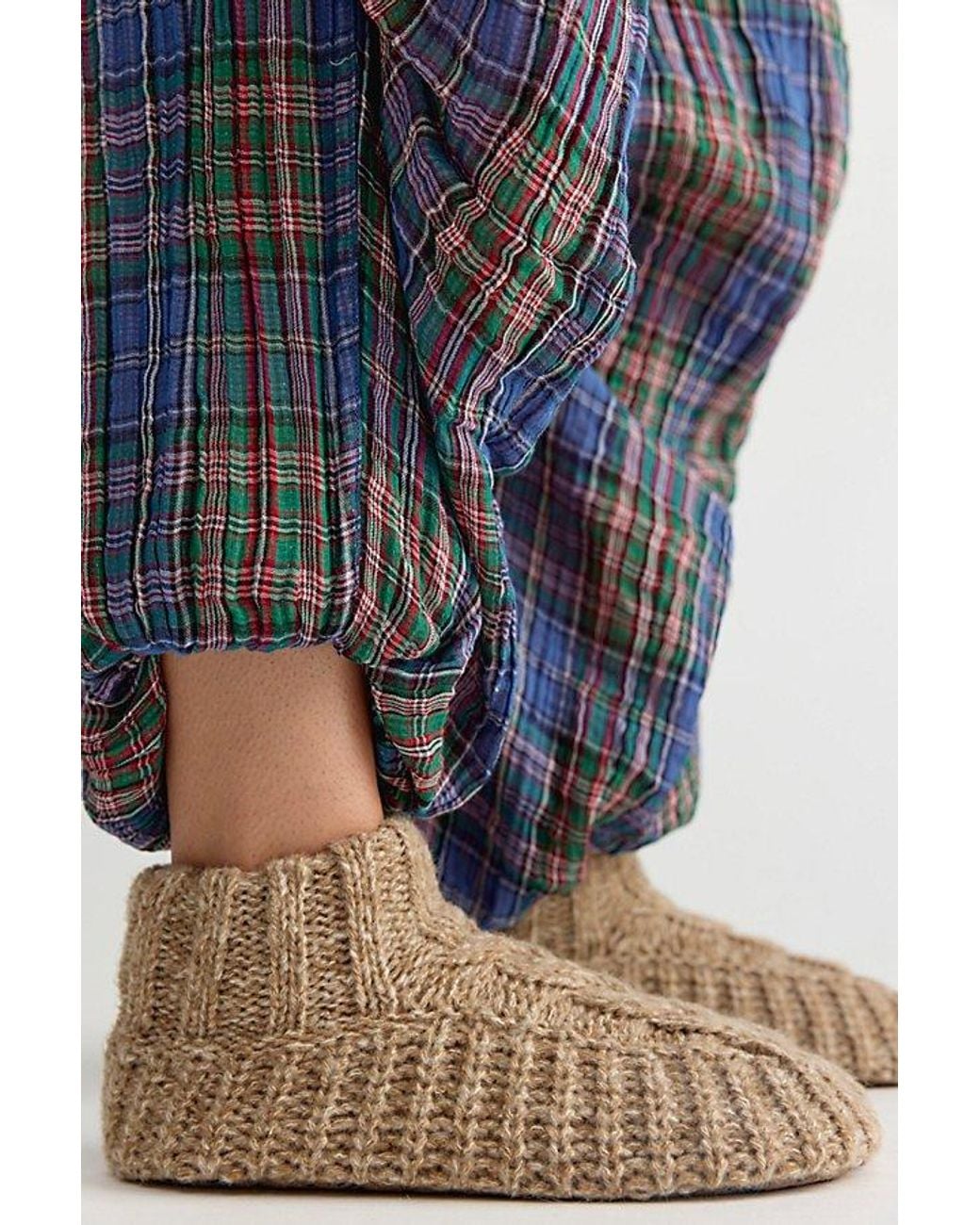 Muk Luks Blue Cuffed Sweater Knit Ballerina Slipper Socks 2-Pack By