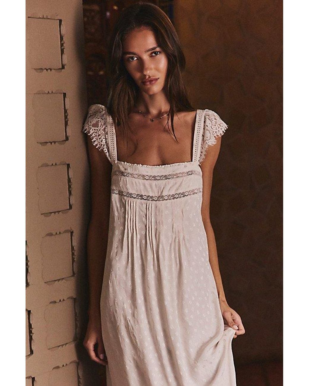 Free People Brown Priscilla Midi Dress