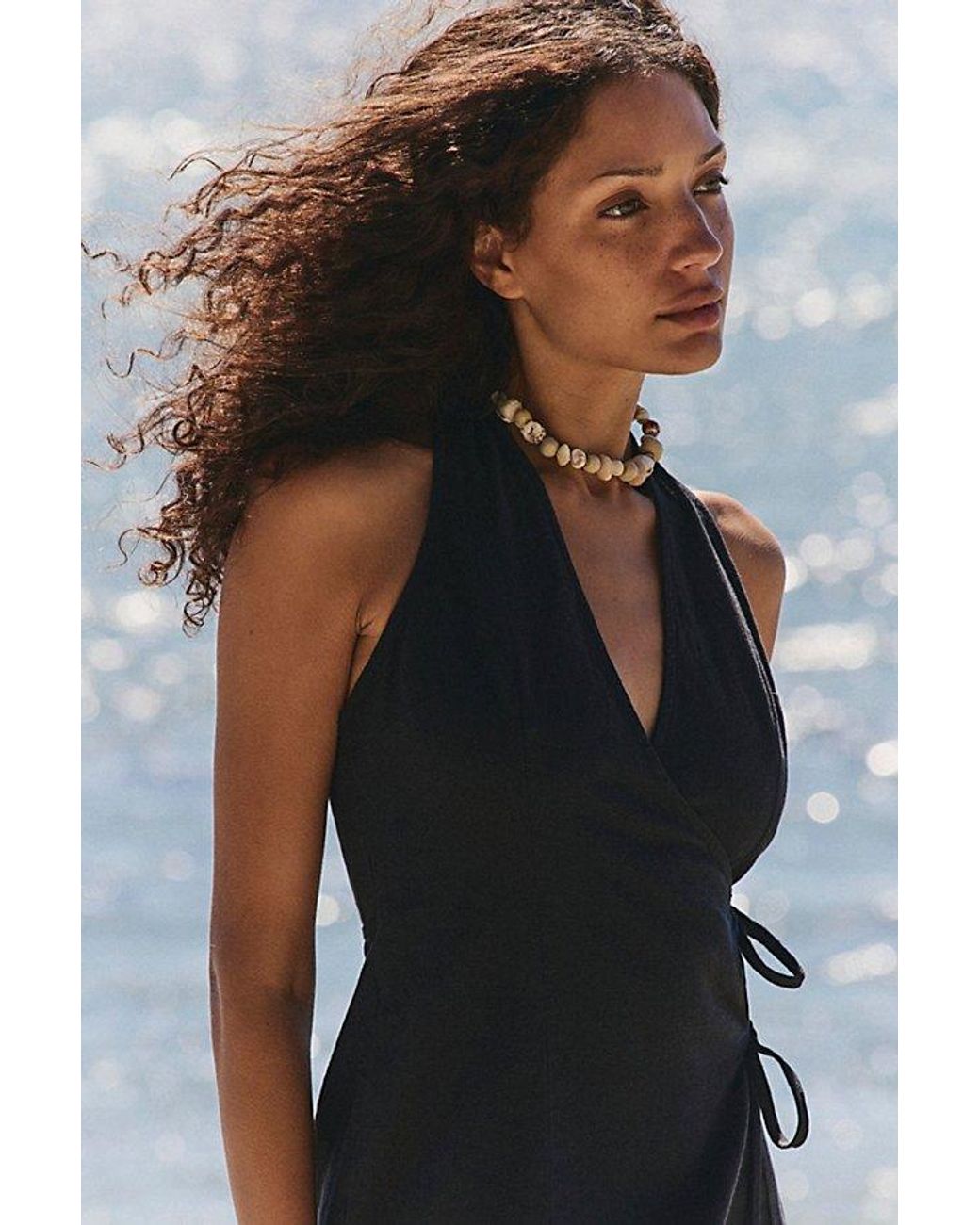 free-est Black Best Day Ever Linen Mini Dress By