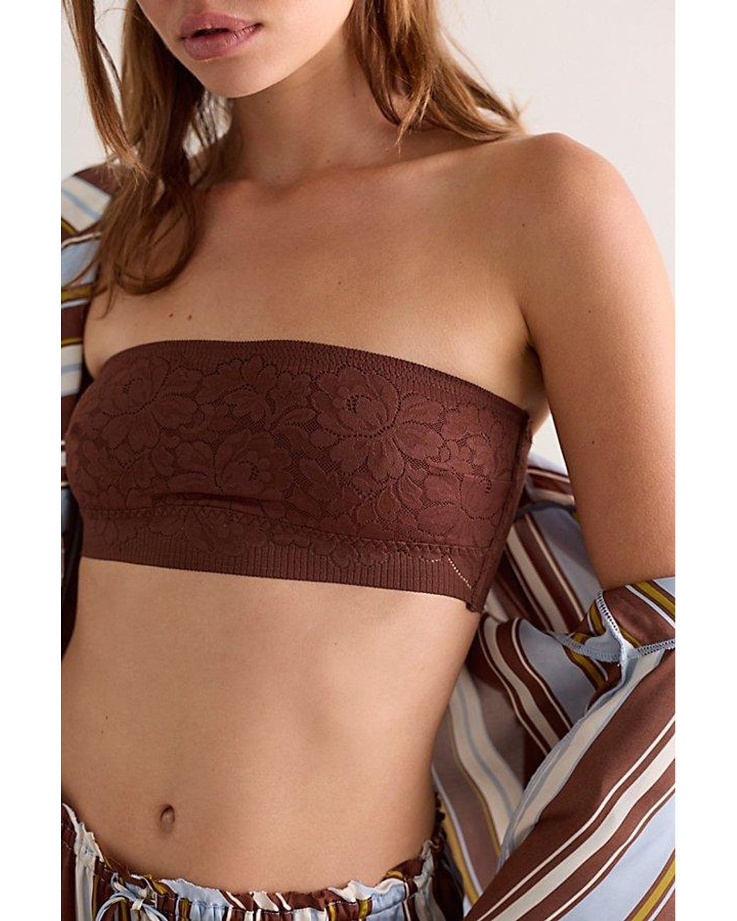 Intimately By Free People Brown Smooth Talking Lace Bandeau By