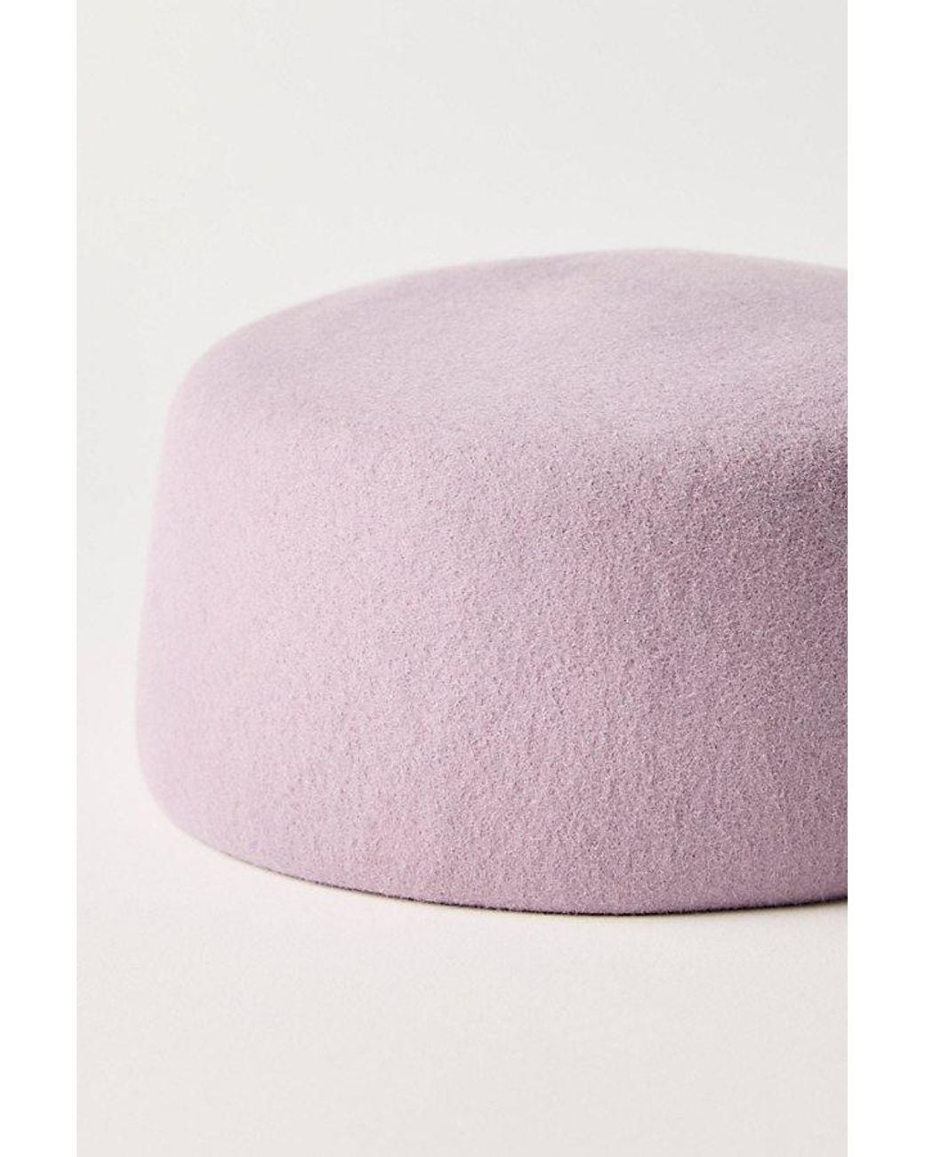 Free People Purple Prim Pillbox Hat