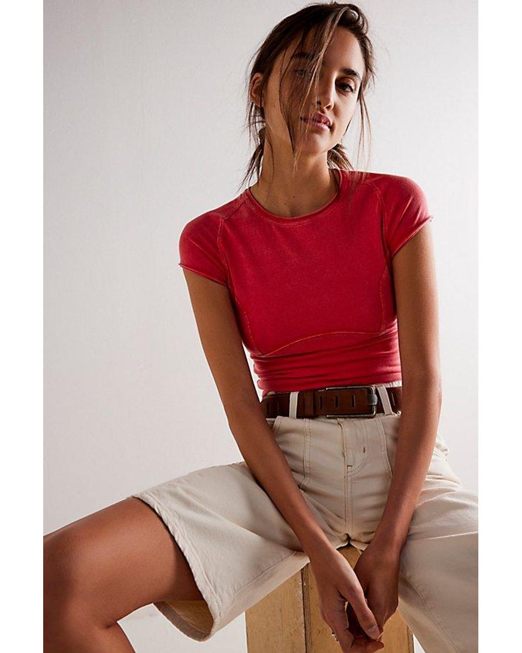 Free People Red We The Free Protagonist Tee