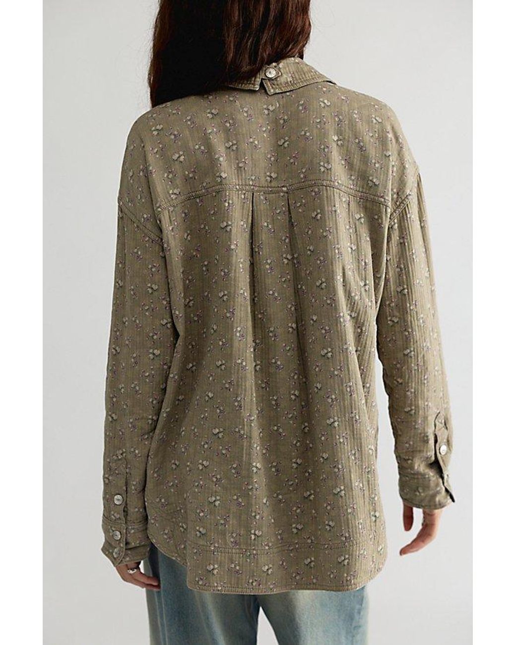 Free People Brown Rose Garden Top