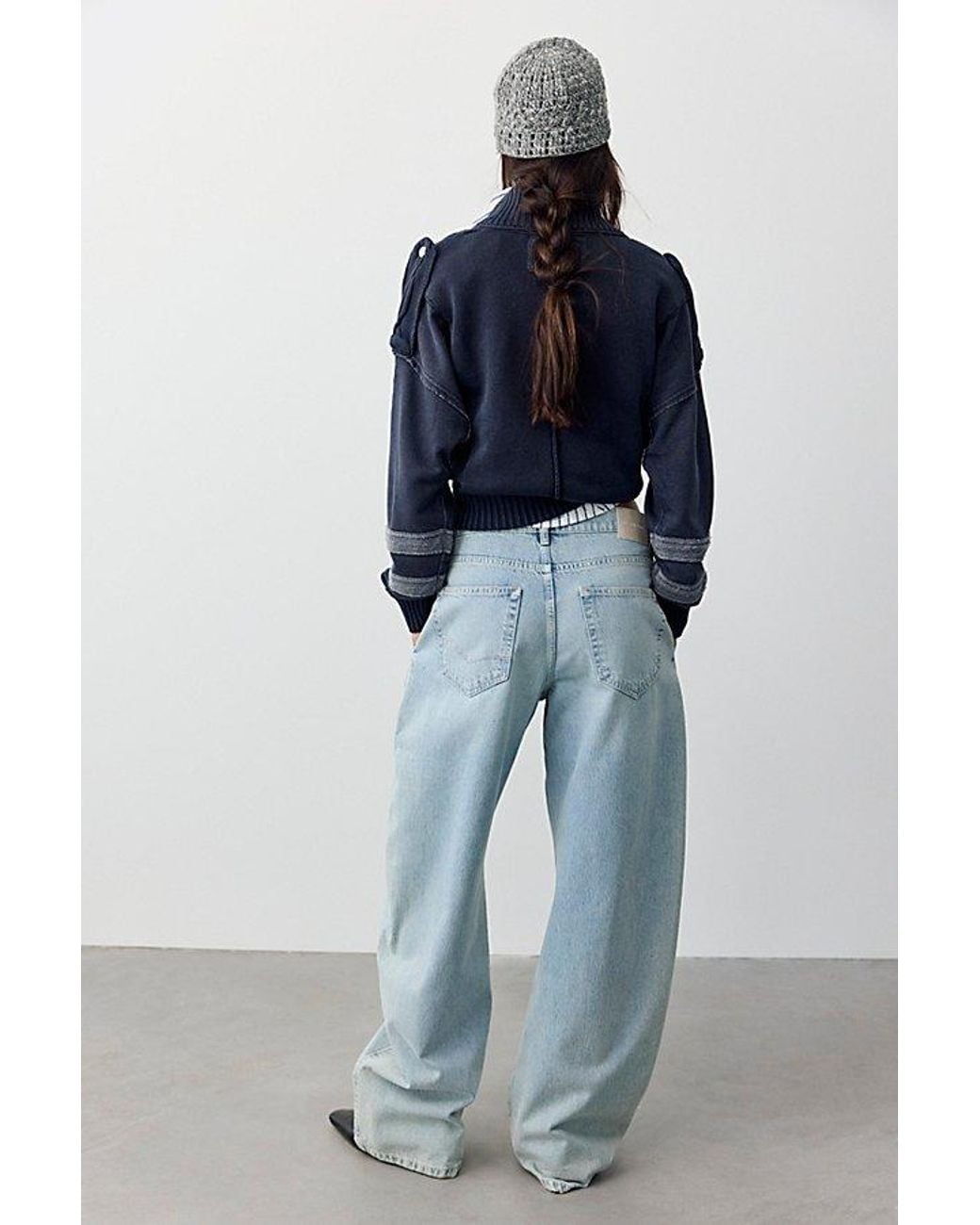 Free People Blue Golden Hour Trouser Jeans