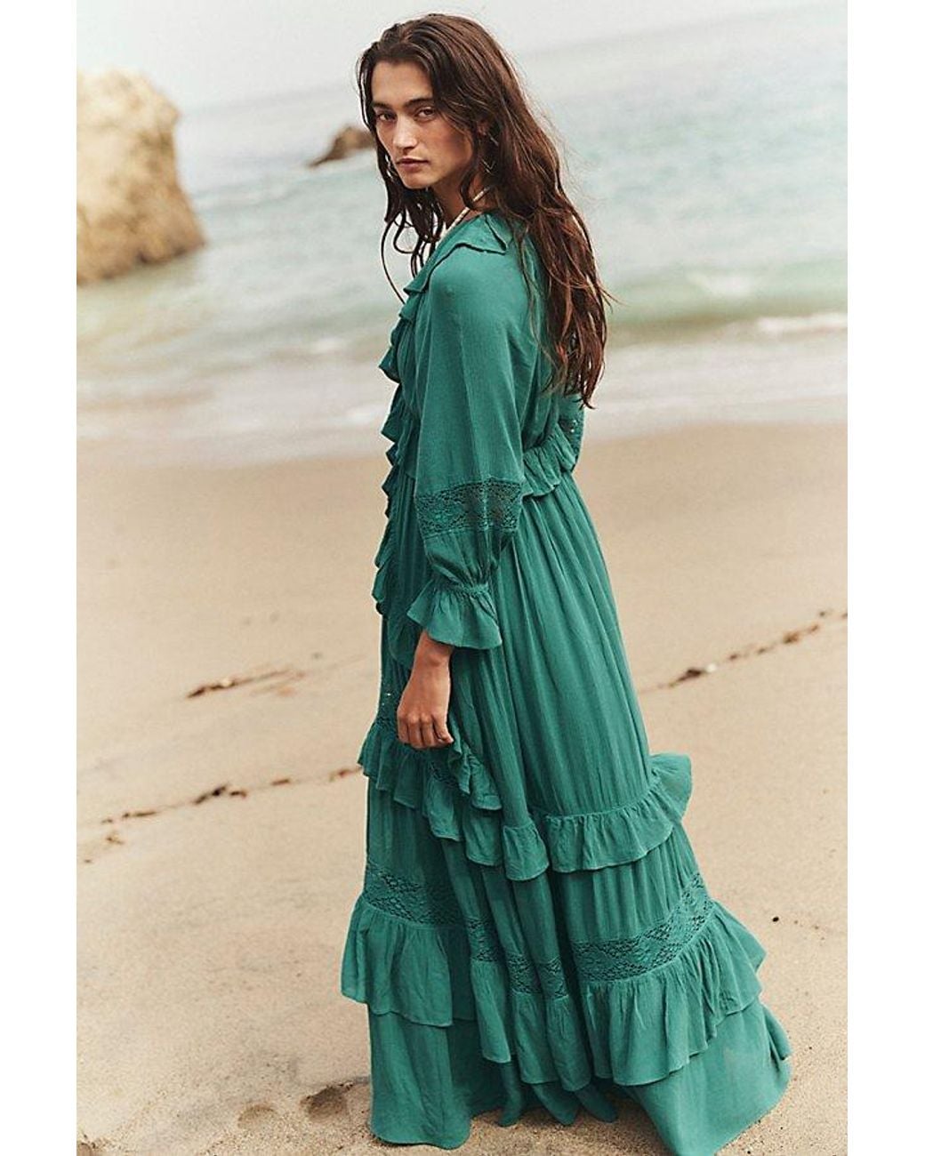 free-est Green Isobel Maxi Dress By