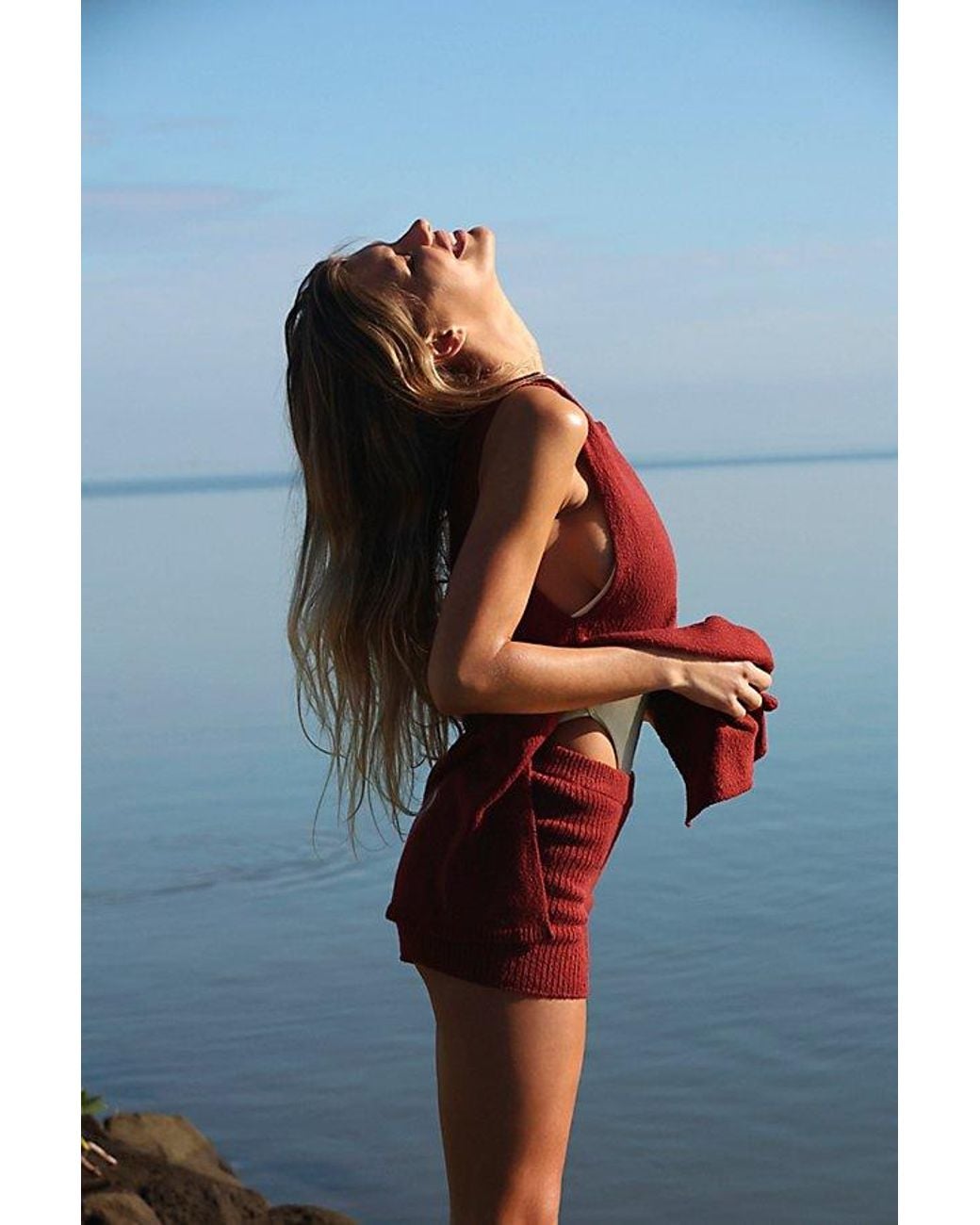 Free People Blue Miranda Sweater Set