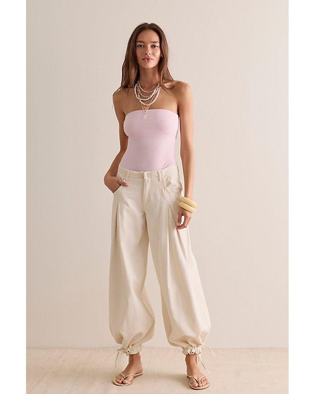 Intimately By Free People Natural Round Two Pique Bodysuit By