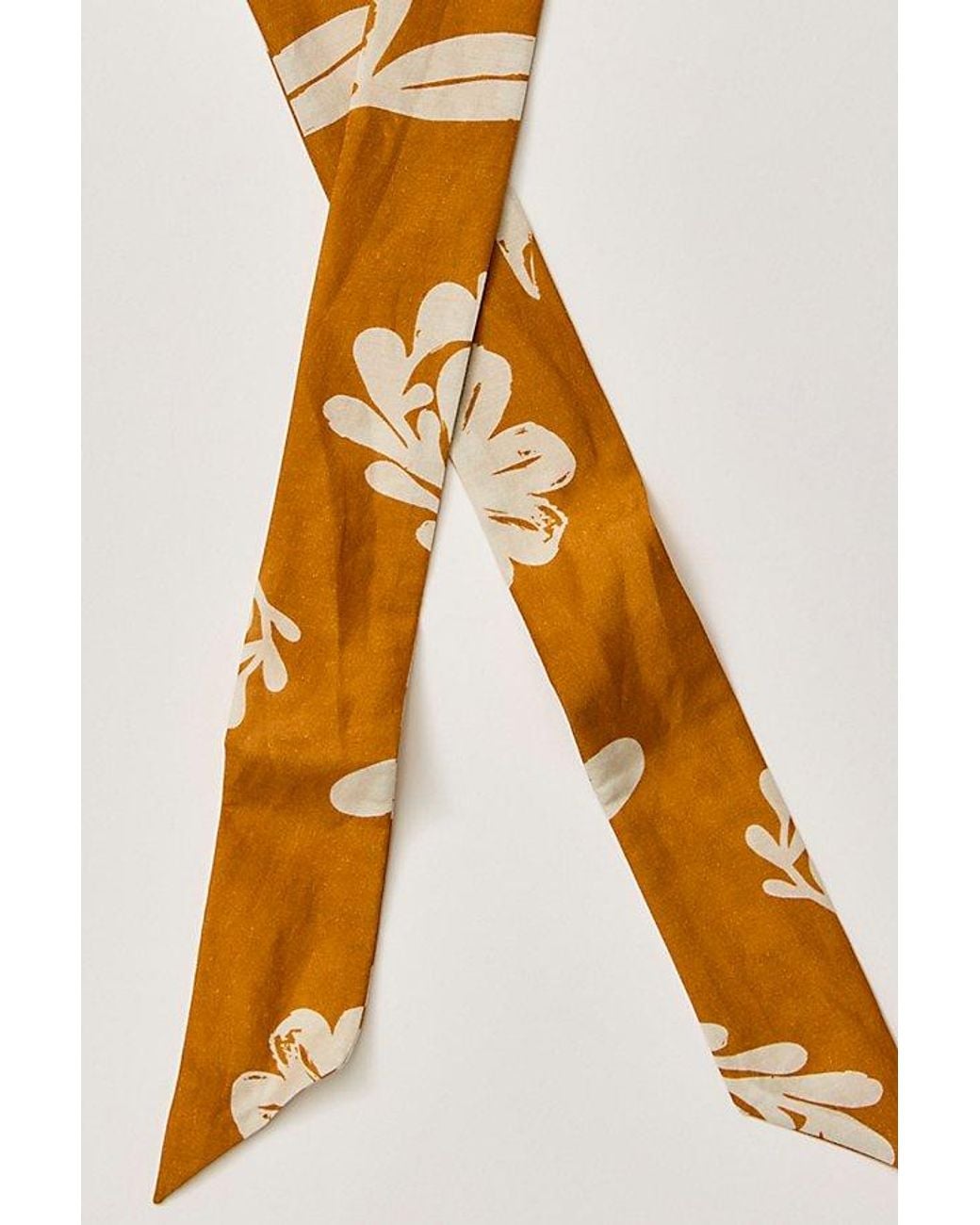 Free People Metallic Fp X Lost Pattern Cartgena Skinny Hair Scarf