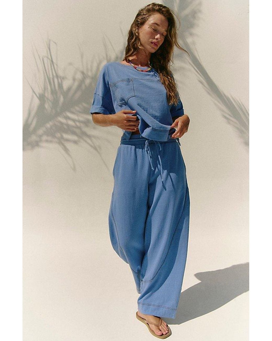 free-est Blue Leandra Pant Set