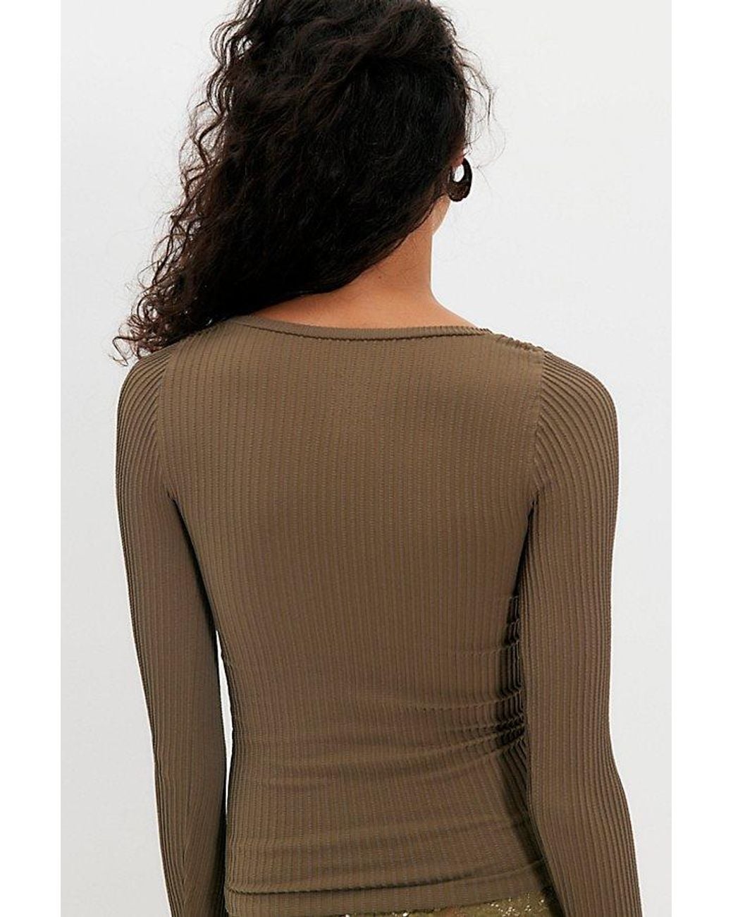 Intimately By Free People Brown Dynamic Duo Long Sleeve By