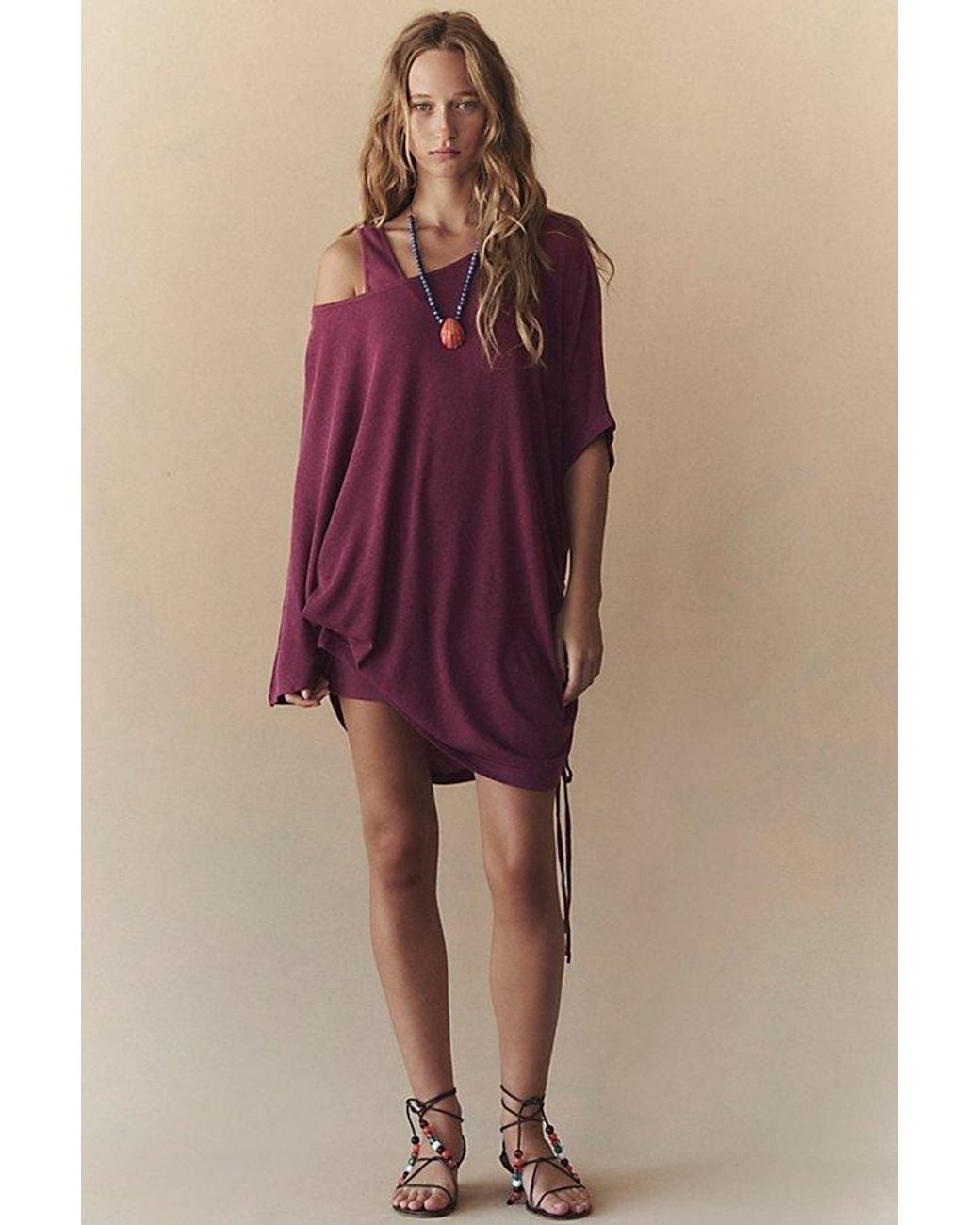 Free People Purple Keala Mini Dress Set